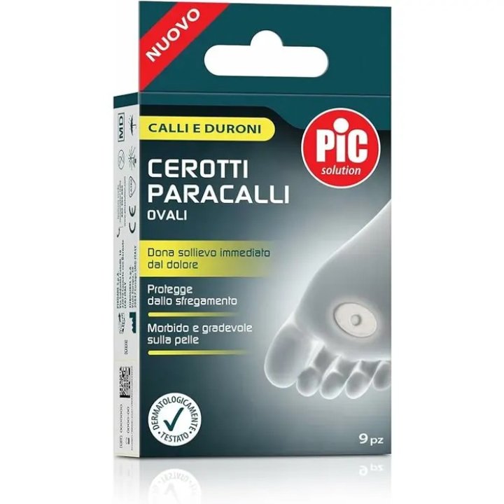 Pic Solution Cerotti Paracalli Ovali Confezione Da 9 Pezzi 2,8x1,8cm