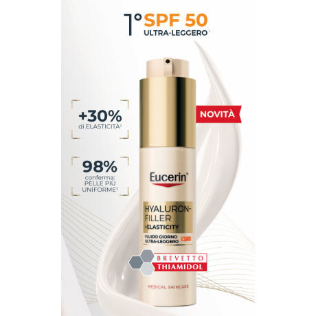 Eucerin Hyaluron Filler+Elasticity Fluido Giorno Ultra Leggero SPF 50 50 ml