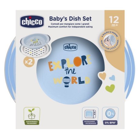 CHICCO Set Piatti Verde 12m+