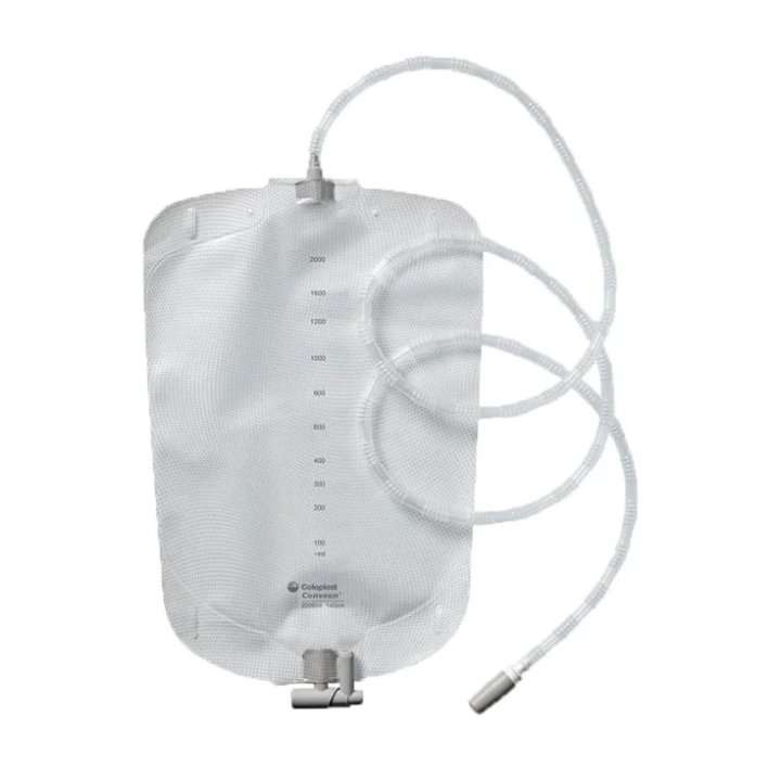 Conveen Sacca da Letto per la Raccolta delle Urine tubo da 90 cm da 1,5 Litri con Scarico 10 pezzi