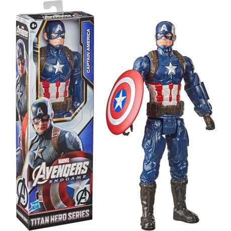 MARVEL Avengers - Captain America (Action figure Titan Hero da 30 cm, per bambini dai 4 anni in su)