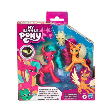 Hasbro My Little Pony Tell Your Tale - La Rivelazione della Luce del Drago, 3 Action Figure My Little Pony con Design Luminoso, Giocattolo Festivo per Bambini e Bambine da 4 Anni in Su