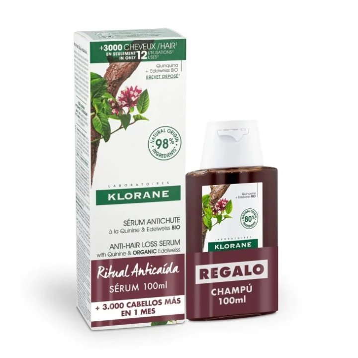Klorane siero anticaduta 100 ml +shampoo all...