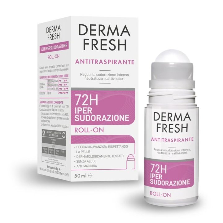 Derma Fresh 72H Deodorante Antitraspirante Ipersudorazione Roll-On 50 ml
