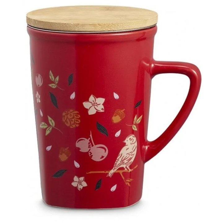 Neavita Infusiera con Filtro Natura E Benessere Rossa 380 ml 