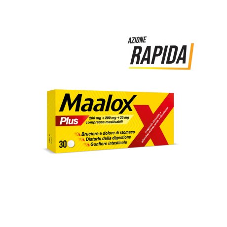 Maalox Plus Bruciore Stomaco Confezione 30 Compresse Masticabili