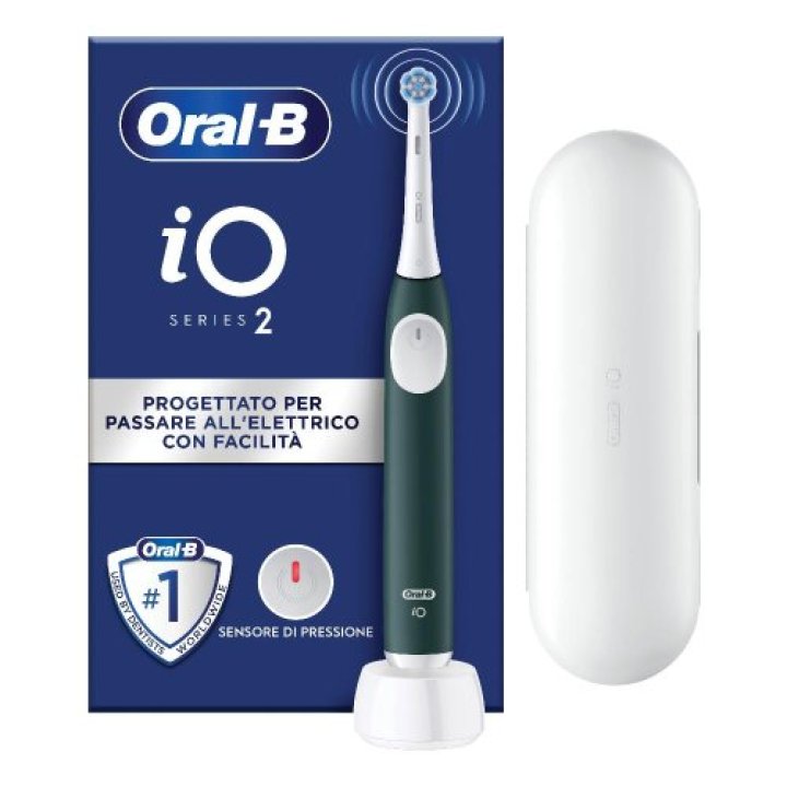 ORALB POWER IO2 Spazzolino elettrico Forest Green + Travel Case