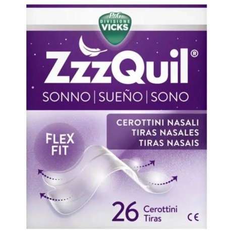 Vicks ZZZQUIL Sonno Nasal Strips 26 cerottini nasali