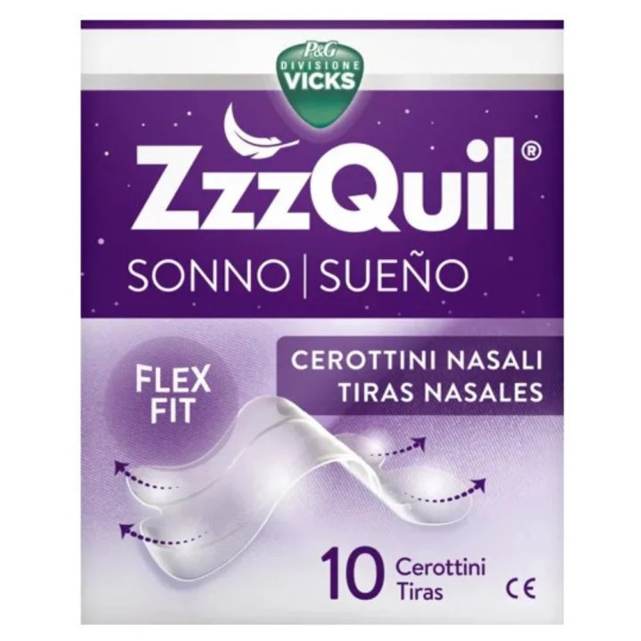 Vicks ZZZQUIL Nasal Strips 10 Cerottini Nasali Monouso