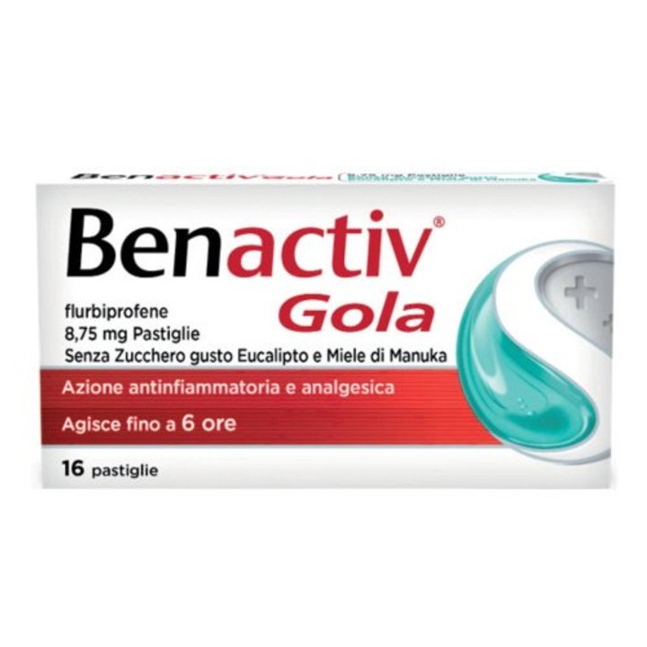 BENACTIV GOLA 16 Pastiglie Senza Zucchero Eucalipto e Miele Di Manuka