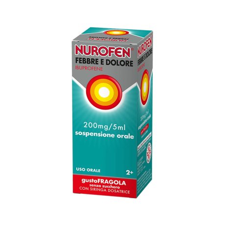 Nurofen Febbre e Dolore 200mg/5ml Sospensione Orale Aroma Fragola