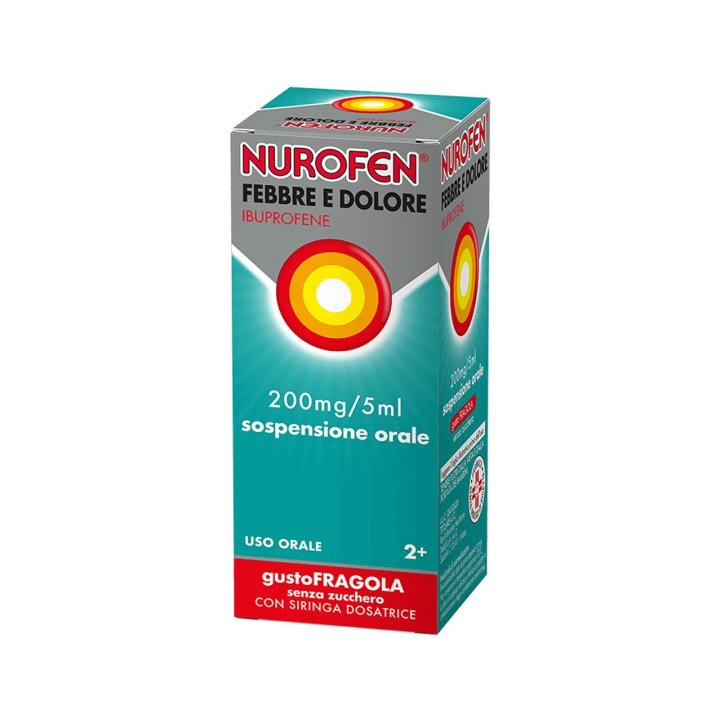 Nurofen Febbre e Dolore 200mg/5ml Sospensione Orale Aroma Fragola