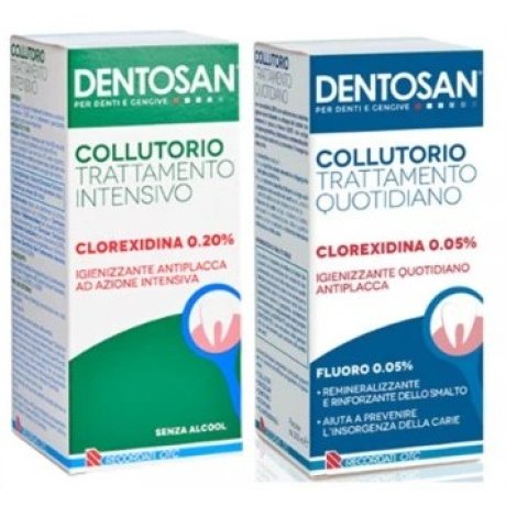 Dentosan Collutorio Bipacco 0,2% Intensivo 200 ml + 0,05% Quotidiano 200 ml