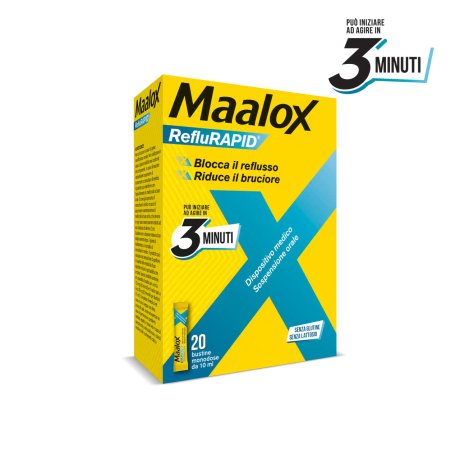 Maalox Reflurapid Reflusso e Bruciore di Stomaco 20 Bustine