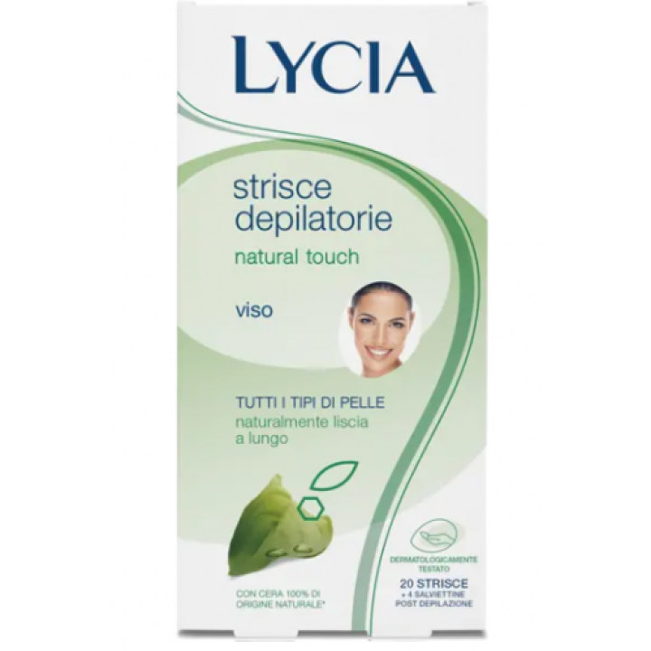 Lycia Strisce Depilatorie Viso Natural Touch 12 Pezzi