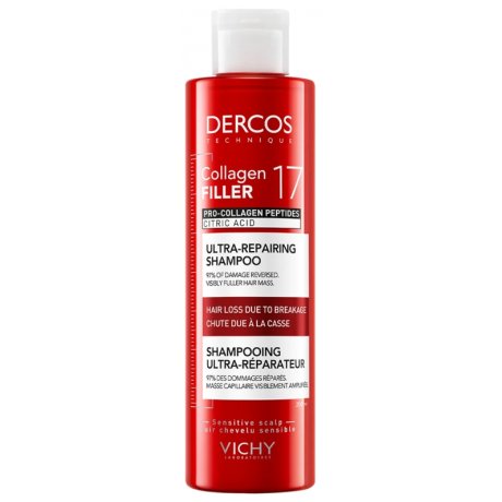 Vichy Dercos Collagen Filler 17 Shampoo fortificante riparatore intenso 200 ml