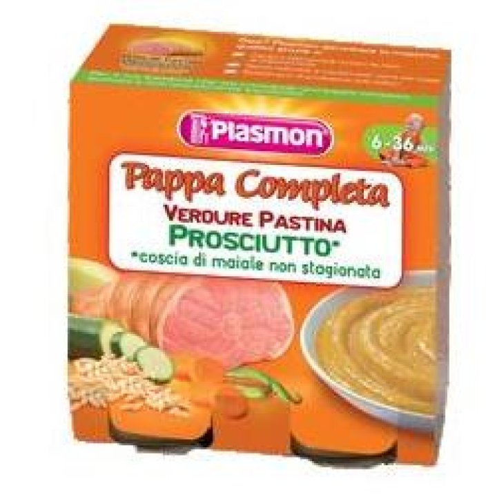 PLASMON OMOGENEIZZATO PAPPE PROSCIUTTO VERDURA PASTINA 190 GX 2 PEZZI