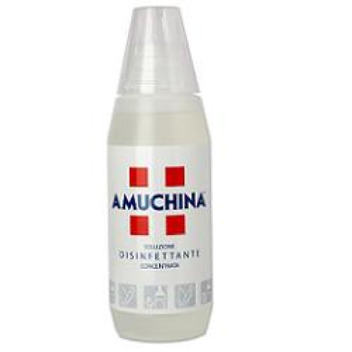 DISINFETTANTE IGIENIZZANTE A BASE DI IPOCLORITO DI SODIO ANTIMICROBICO AD AMPIO SPETTRO D'AZIONE AMUCHINA LIQUIDA 100% 500 ML