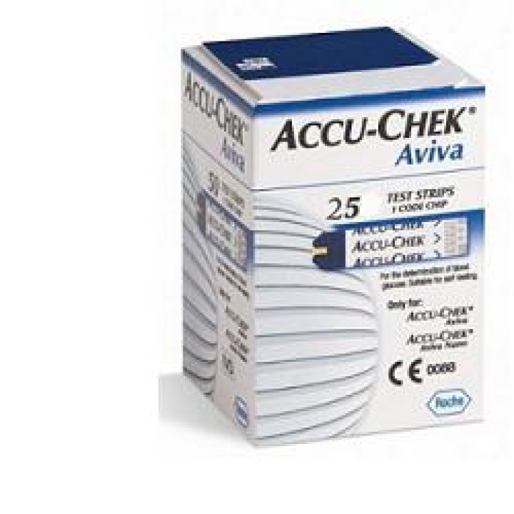 STRISCE MISURAZIONE GLICEMIA ACCU-CHEK AVIVA BRK RETAIL 25 PEZZI