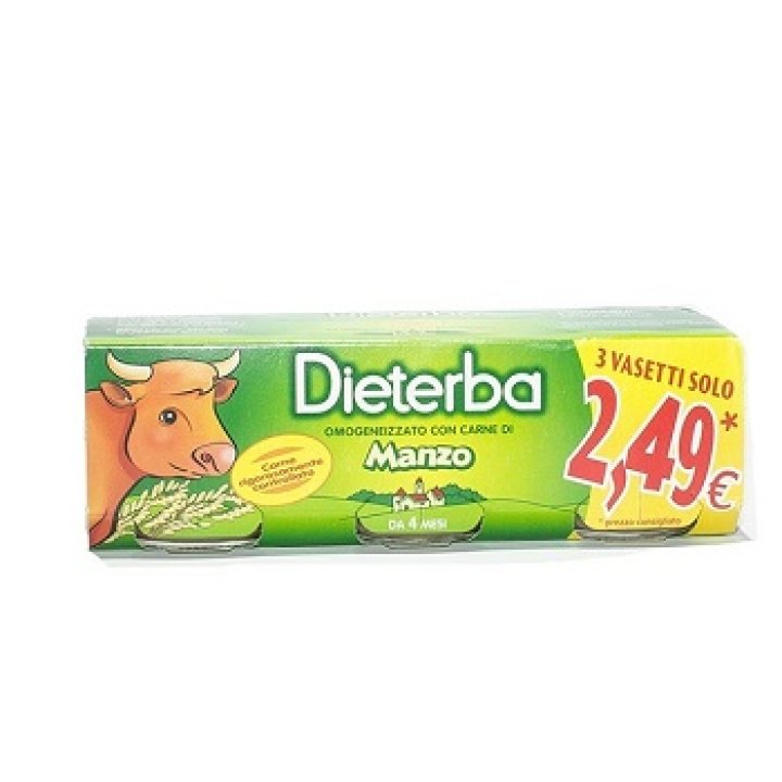 DIETERBA OMOGENEIZZATO MANZO 3 PEZZI 80 G