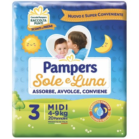 PAMPERS SOLEELUNA MIDI 20P 9495<