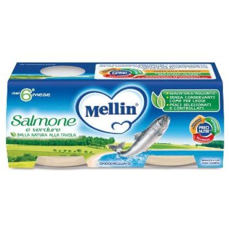 Mellin Omog Salmone 2x80g