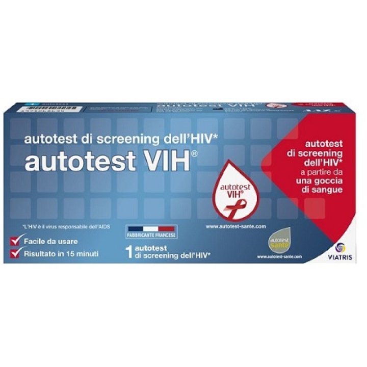 AUTOTEST VIH SCREENING DELL'HIV CONTIENE 1 AUTOTEST + SOLUZIONE + BISTURI + CEROTTO + GARZA + SALVIETTA DISINFETTANTE