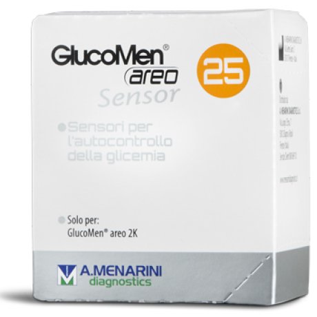 STRISCE MISURAZIONE GLICEMIA GLUCOMEN AREO SENSOR 25 PEZZI