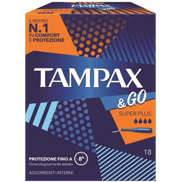 TAMPAX &GO ASSORBENTE INTERNO SUPER PLUS 18 PEZZI