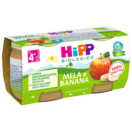 OMO HIPP Bio Mela/Banana 2x80g