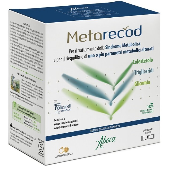 METARECOD 40 BUSTINE GRANULARI X 2,5G GUSTO ARANCIA E PESCA