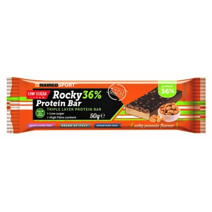 ROCKY 36% PROT BAR PEANUTS 50G