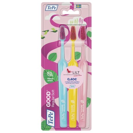 Tepe Good Regular Soft Edizione Limitata Pink Ribbon 3 Spazzolini