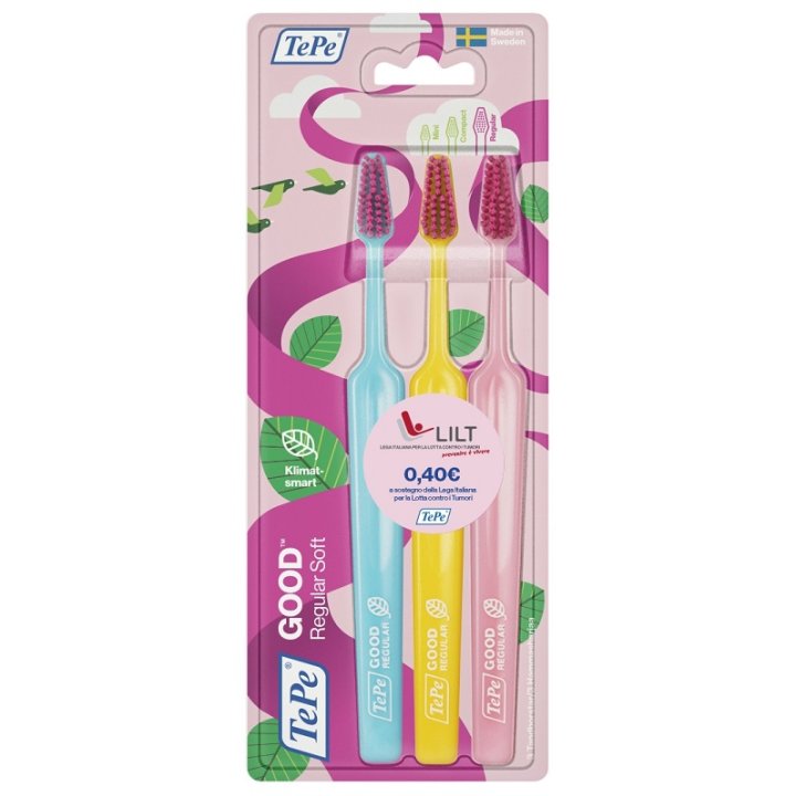 Tepe Good Regular Soft Edizione Limitata Pink Ribbon 3 Spazzolini