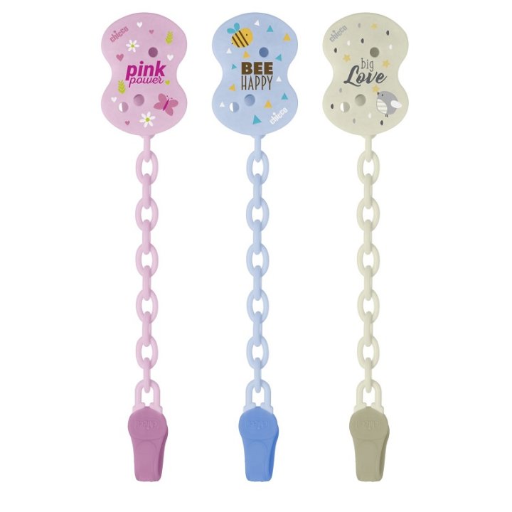 CHICCO CLIP CON CATENELLA MIXED COLORS NEW 2020