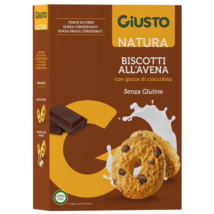 GIUSTO S/G Bisc.AvenaCiocc250g