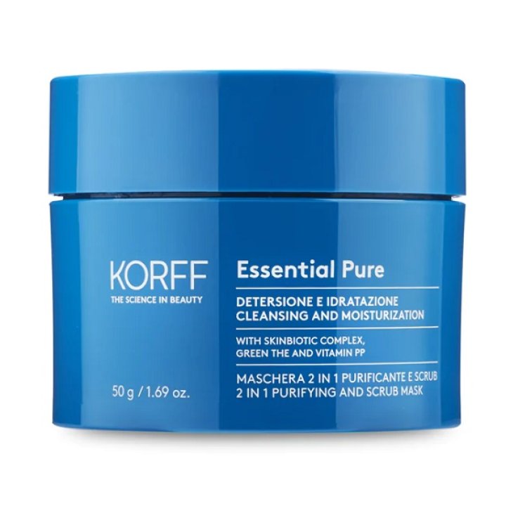 KORFF Essential MASCHERA 2 in 1 Purificante e Scrub