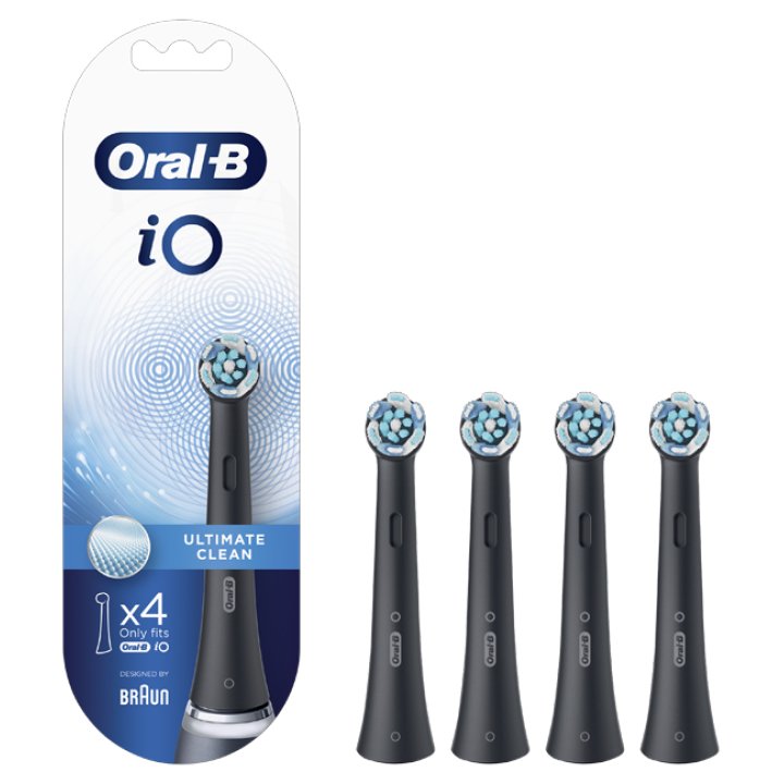 Oral-B iO Testine di Ricambio Ultimate Clean Black 4 pezzi