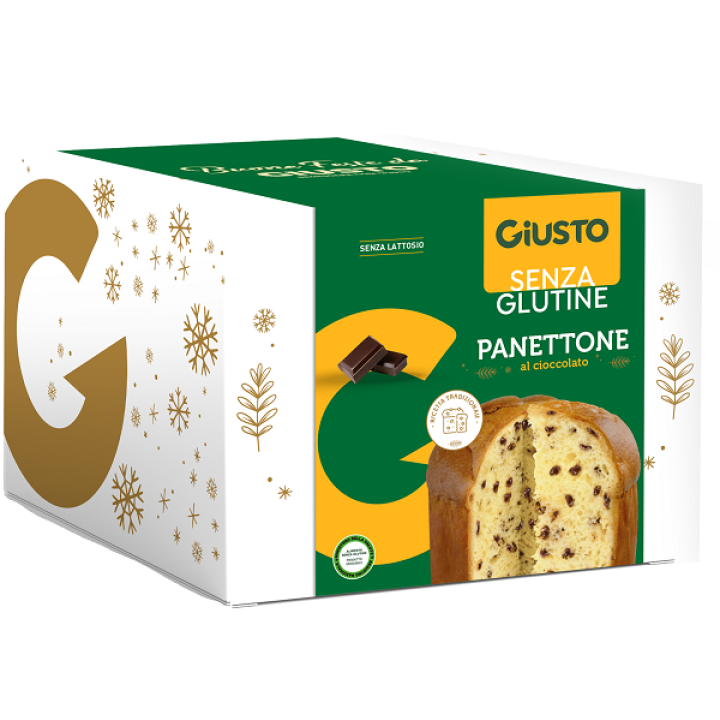 GIUSTO S/G Panettone Cioc.500g