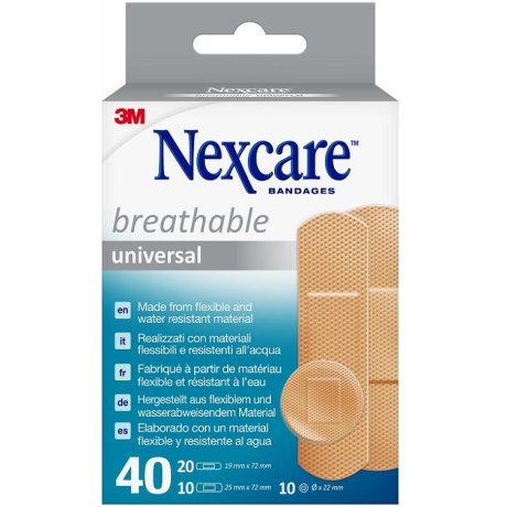 CEROTTO PREPARATO 3M NEXCARE UNIVERSAL ASSORTITI 20 CEROTTI19X72MM + 10 CEROTTI 25X72MM + 10 CEROTTI TONDI 22,5MM