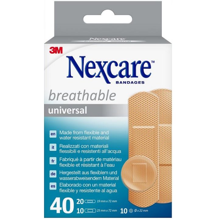 CEROTTO PREPARATO 3M NEXCARE UNIVERSAL ASSORTITI 20 CEROTTI19X72MM + 10 CEROTTI 25X72MM + 10 CEROTTI TONDI 22,5MM