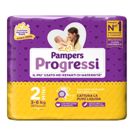 PAMPERS PROGRESSI MINI 28 PEZZI