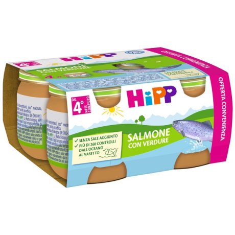 OMO HIPP Salmone/Verdure 4x80g