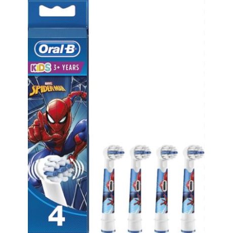 Oral-B Testine Di Ricambio Pro Kids 3+ Spiderman 4 Testine