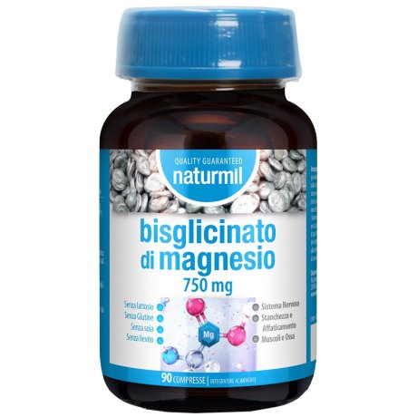 Bisglicinato di Magnesio Integratore per Sistema Nervoso Muscoli Ossa Stanchezza e Affaticamento 90 Compresse