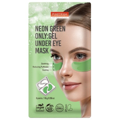 Purederm Patch Contorno Occhi Idratante In Hydrogel Verde 6 Pezzi