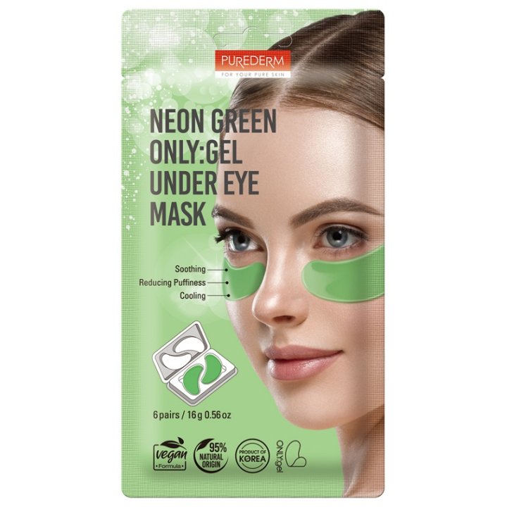 Purederm Patch Contorno Occhi Idratante In Hydrogel Verde 6 Pezzi