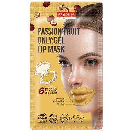 Purederm Maschera Labbra In Gel Idratanti Nutrienti E Rassodanti Al Frutto Della Passione Confezione 6 PezzI