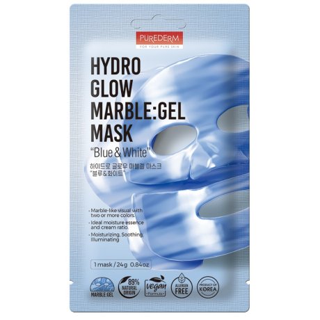 Purederm Maschera Viso Glow Marble Effetto Marmo Idratante E Luminosa In Hydrogel 1 Pezzo Purederm Maschera Viso Glow Marble Effetto Marmo Idratante E Luminosa In Hydrogel 1 Pezzo