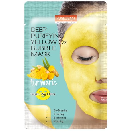 Purederm Maschera Viso Bubble Purificante Alla Curcuma 1 Pezzo